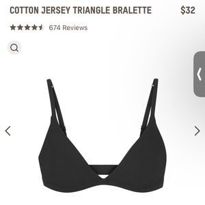 SKIMS COTTON JERSEY TRIANGLE BRALETTE